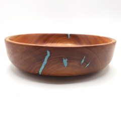 Eucalyptus bowl with Turqoiuse inlay